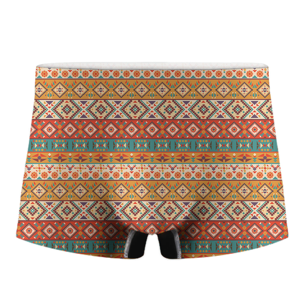 Navajo Native Pattern Print Men's Boxer Briefs