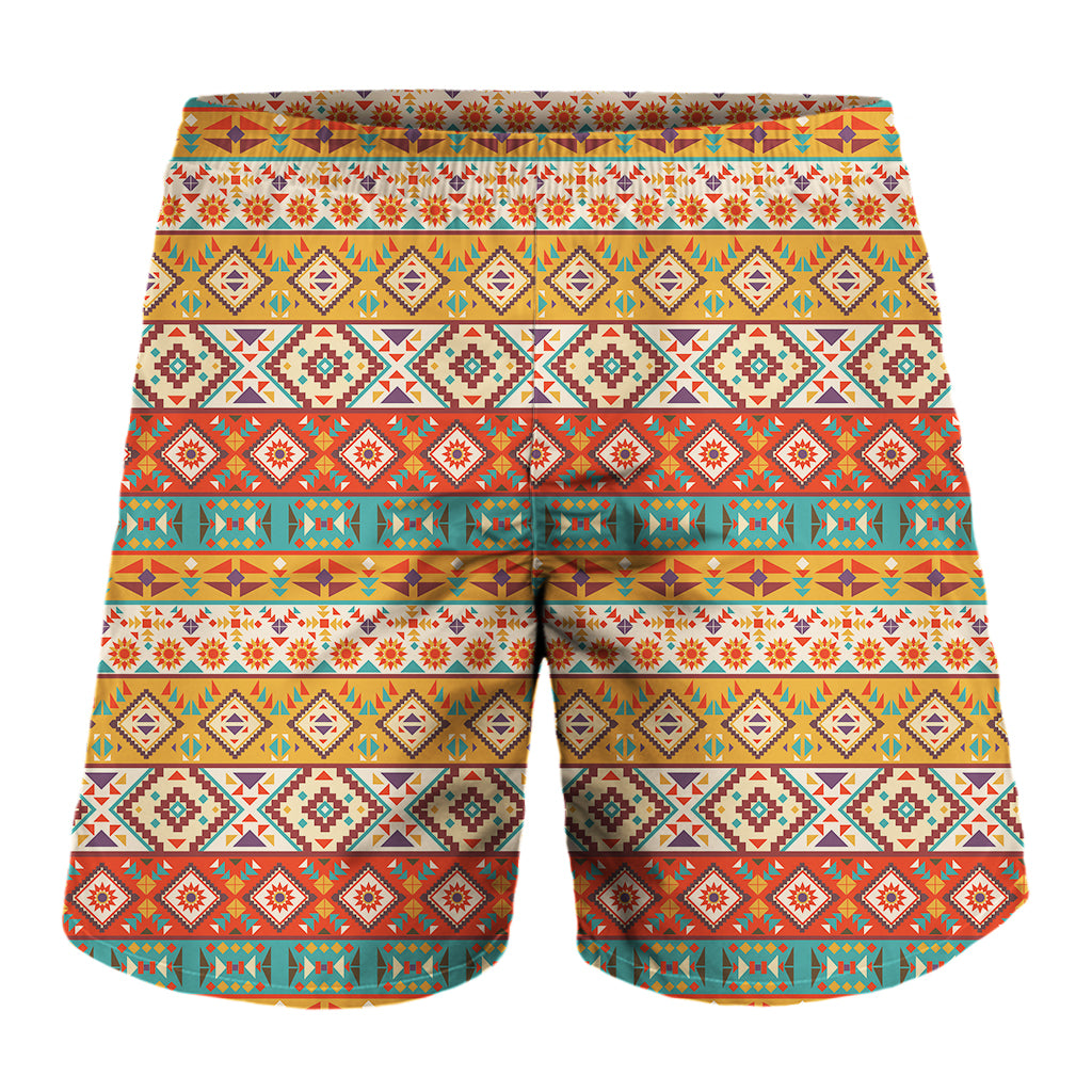 Navajo Native Pattern Print Men's Shorts