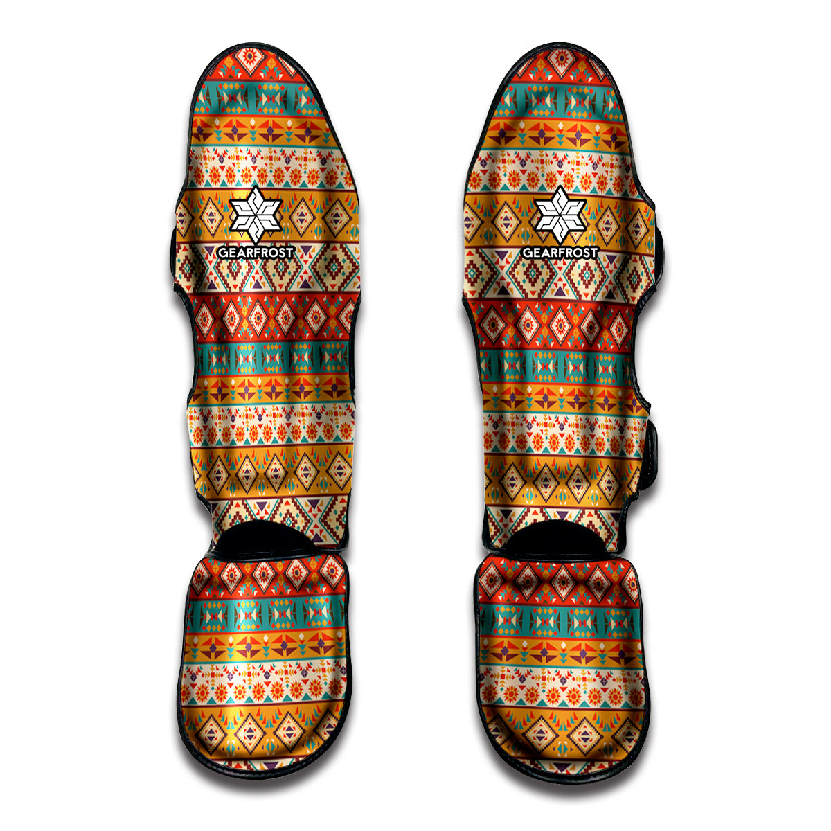 Navajo Native Pattern Print Muay Thai Shin Guards