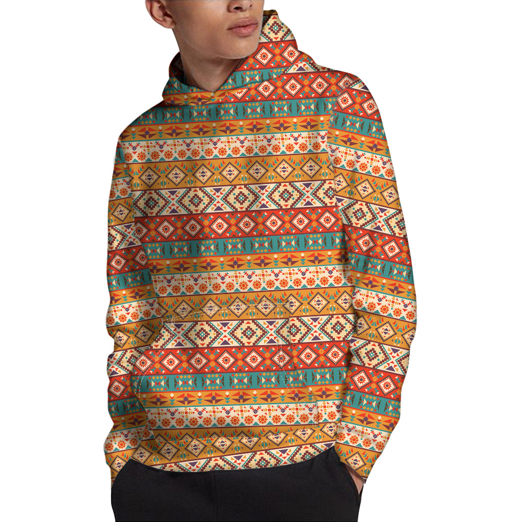 Navajo Native Pattern Print Pullover Hoodie