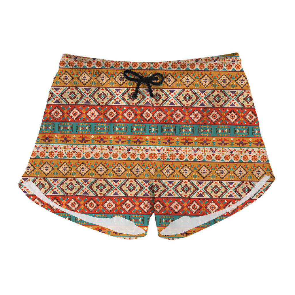 Navajo Native Pattern Print Women's Shorts