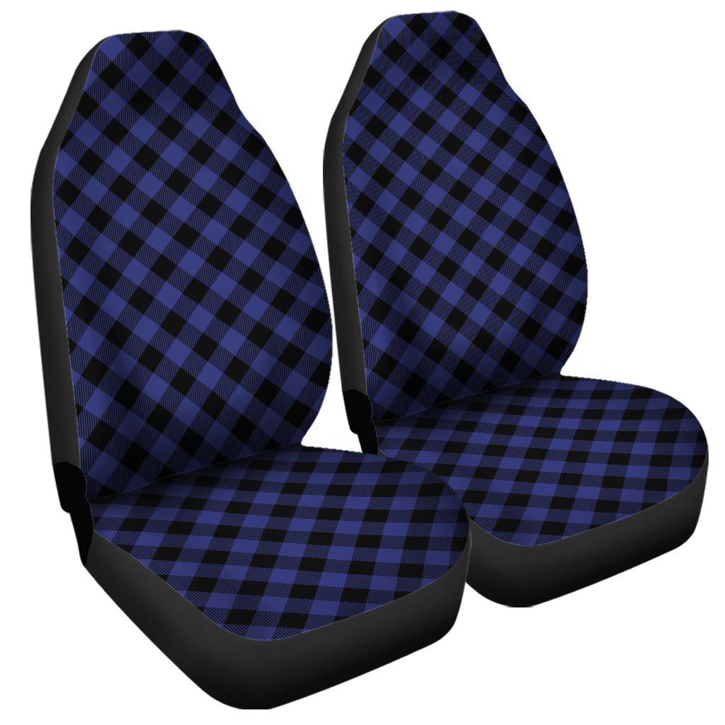 Navy And Black Buffalo Plaid Print Universal Fit Car Seat Covers