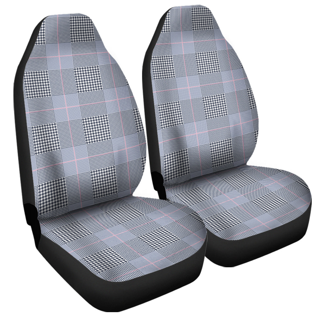 Navy Blue Prince of Wales Check Print Universal Fit Car Seat Covers