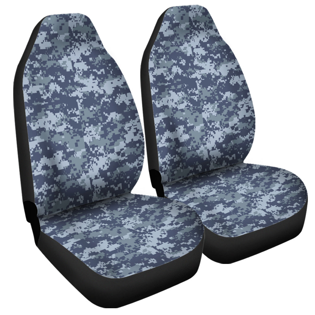 Navy Digital Camo Pattern Print Universal Fit Car Seat Covers