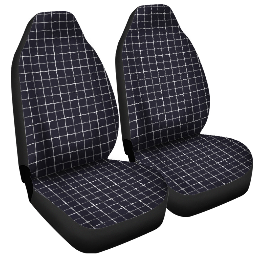 Navy Tattersall Pattern Print Universal Fit Car Seat Covers