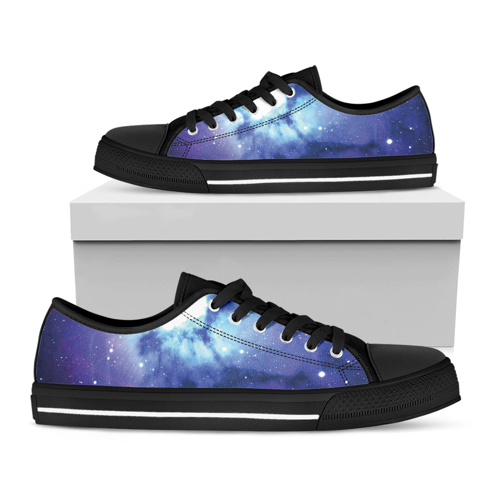 Nebula Space Print Black Low Top Shoes