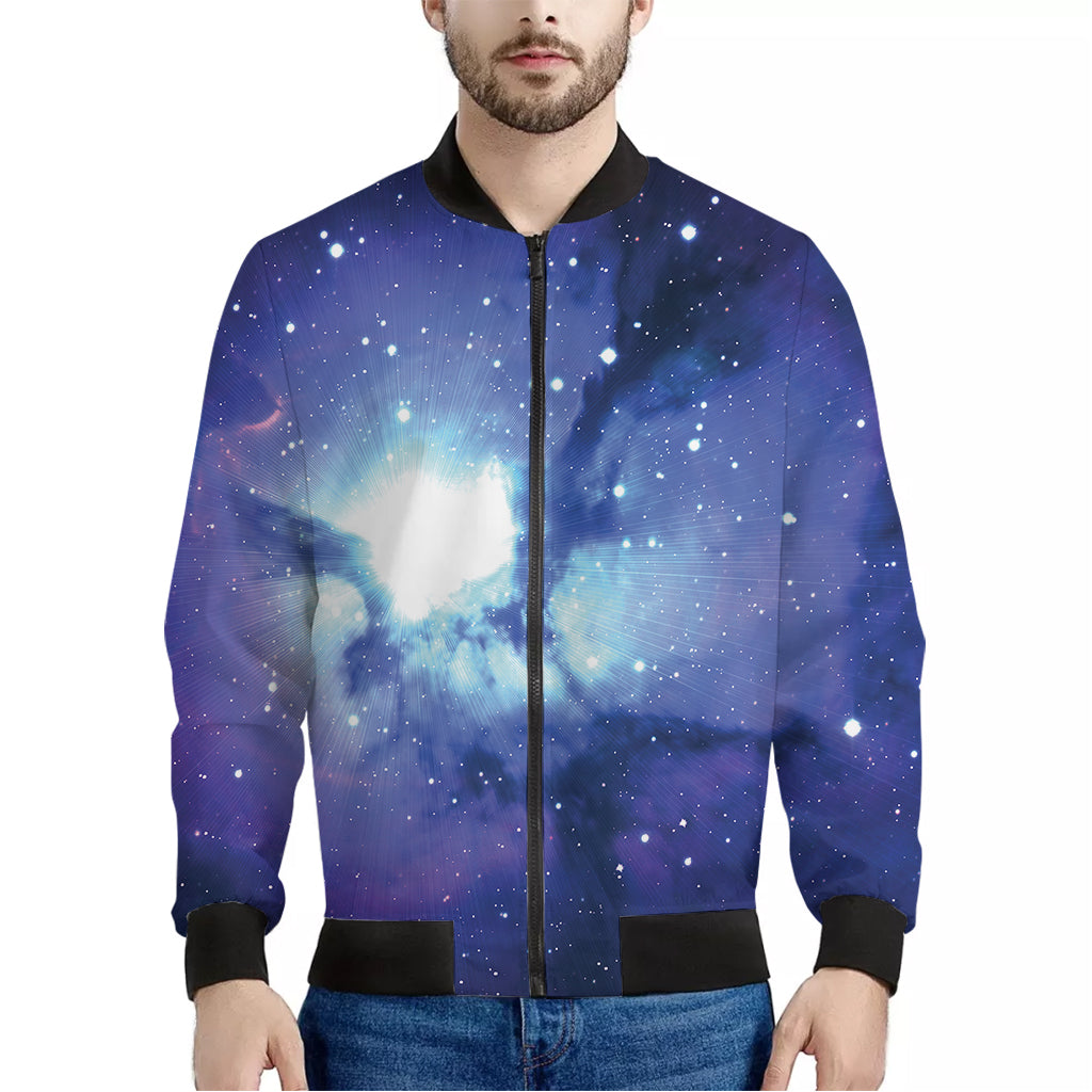 Nebula Space Print Men's Bomber Jacket