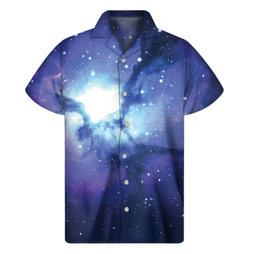 Nebula Space Print Men's Short Sleeve Shirt