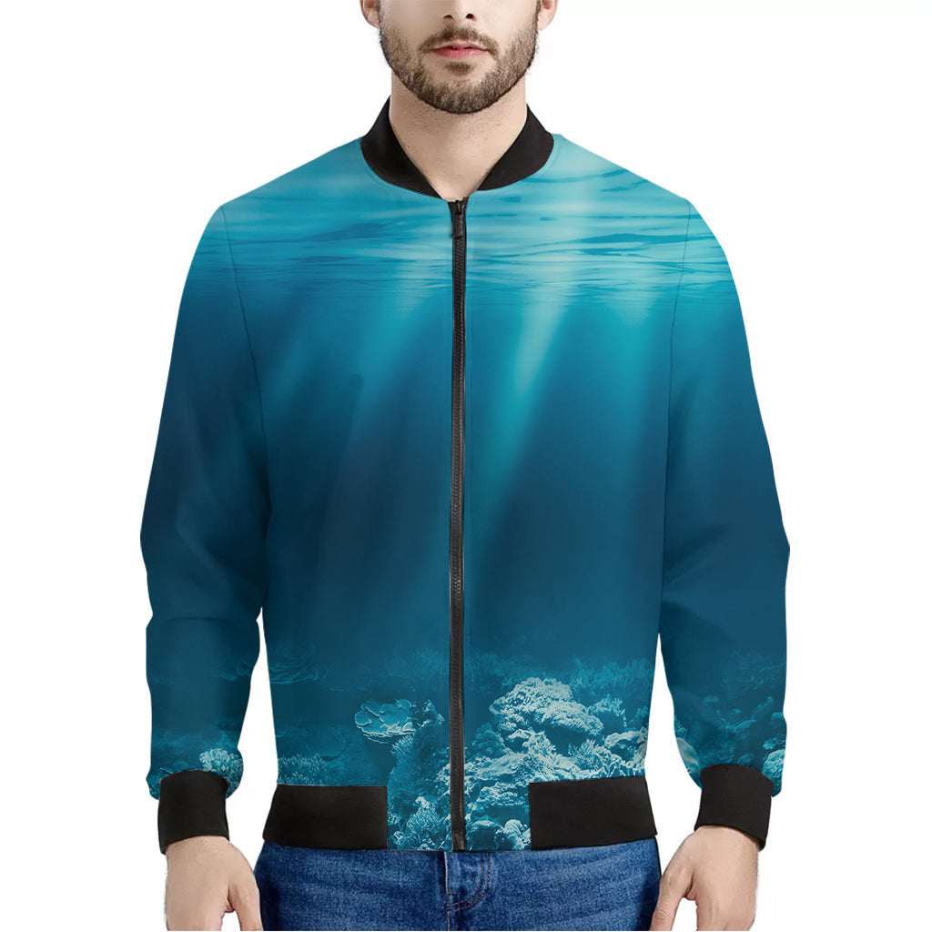 Ocean Underwater Print Men's Bomber Jacket