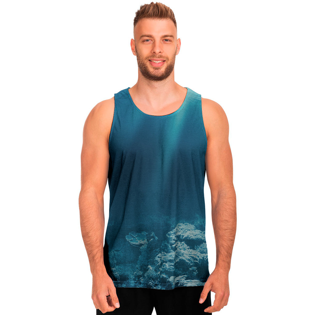 Ocean Underwater Print Men's Tank Top