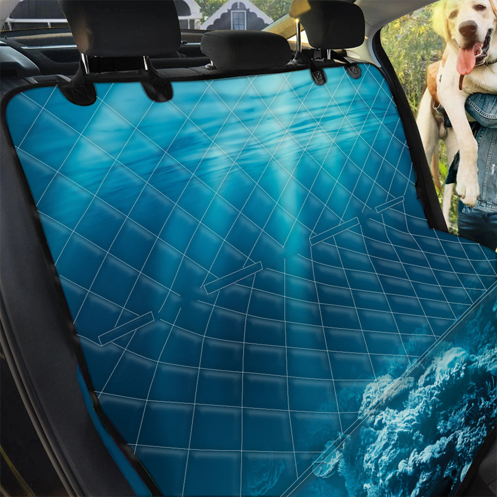 Ocean Underwater Print Pet Car Back Seat Cover