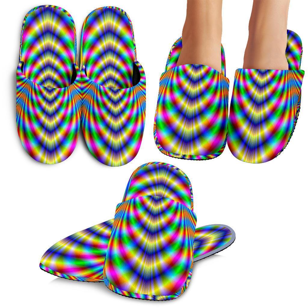 Octagonal Psychedelic Optical Illusion Slippers