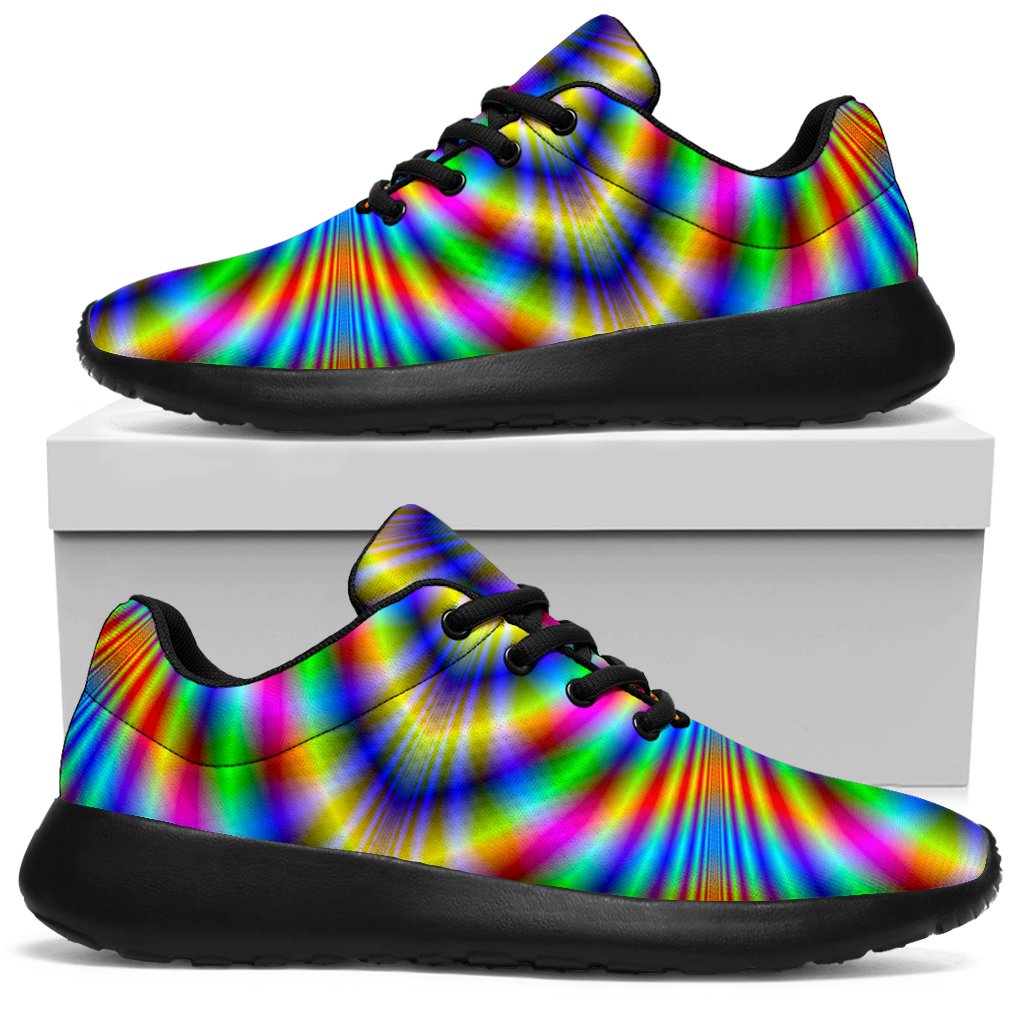 Octagonal Psychedelic Optical Illusion Sport Sneakers