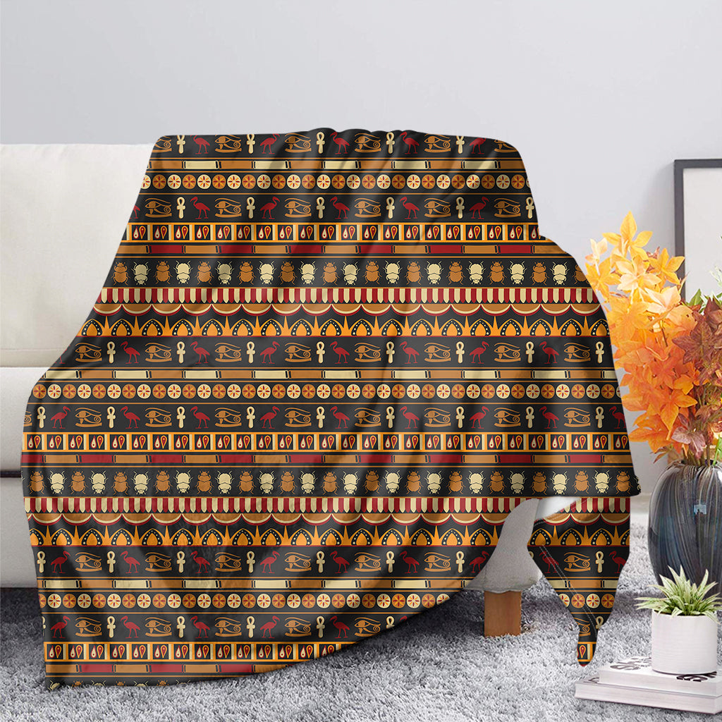 Ornament Egyptian Pattern Print Blanket