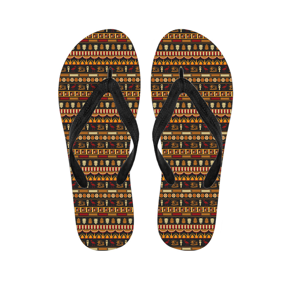 Ornament Egyptian Pattern Print Flip Flops