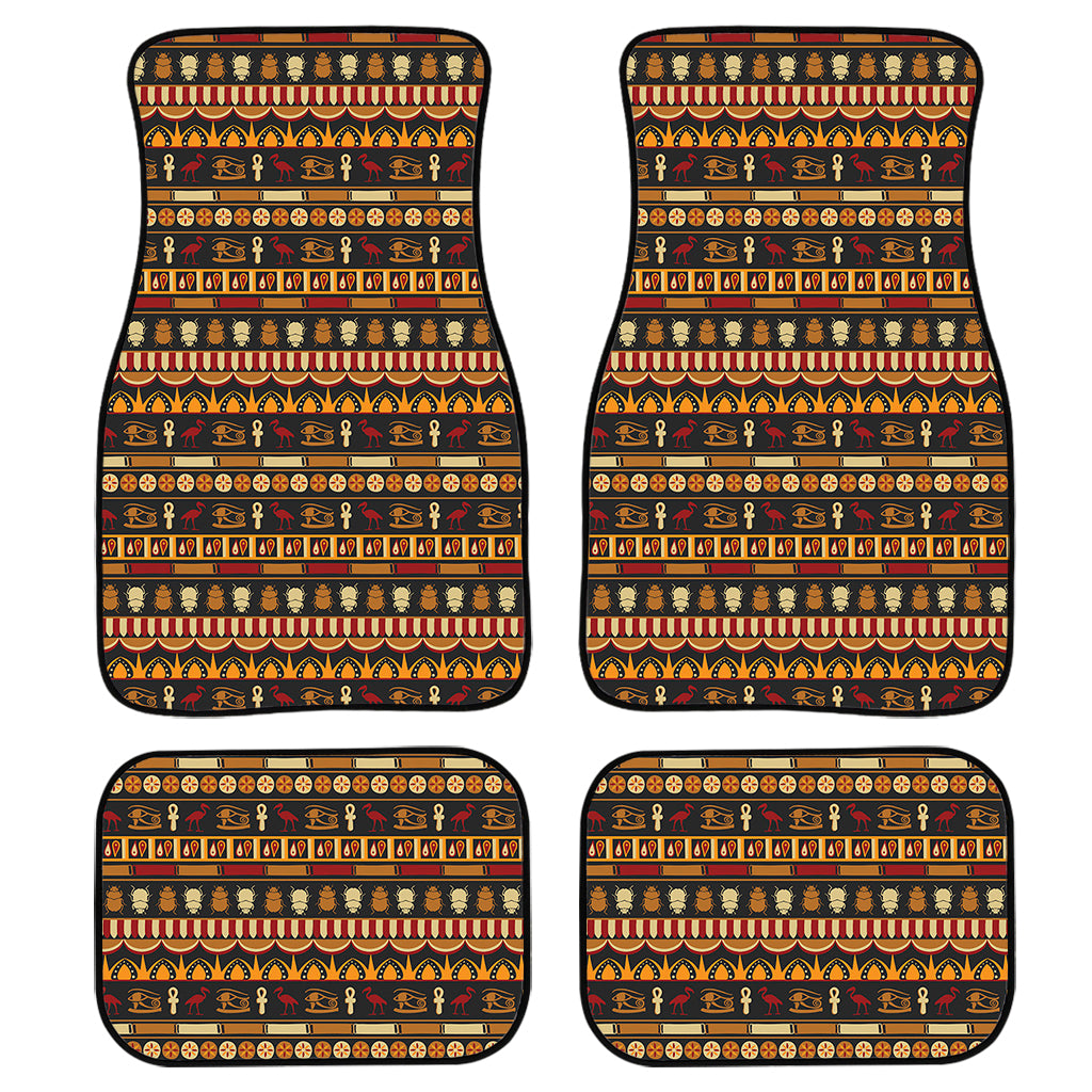 Ornament Egyptian Pattern Print Front and Back Car Floor Mats