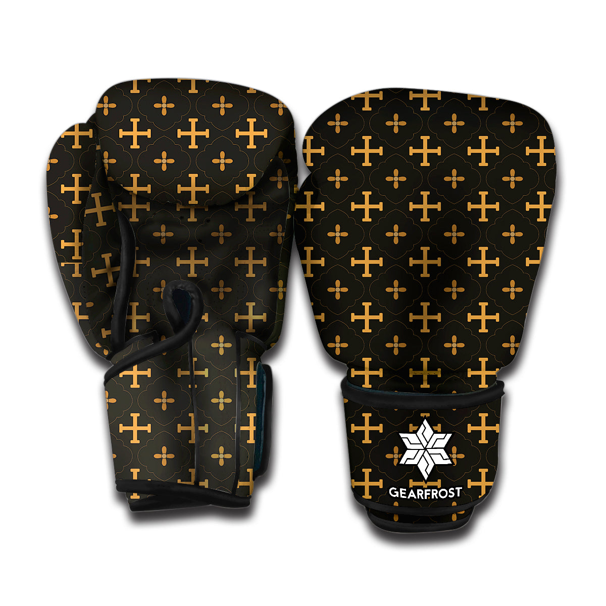 Orthodox Christian Pattern Print Boxing Gloves