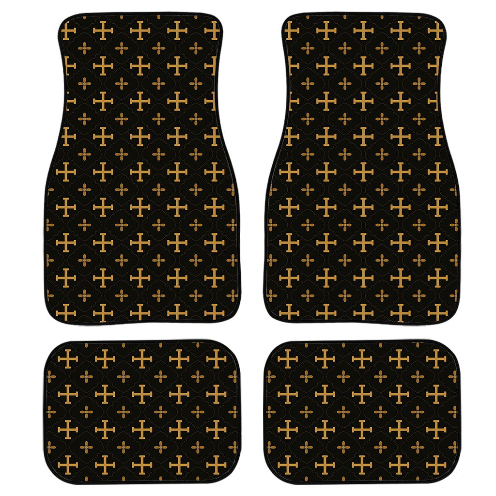 Orthodox Christian Pattern Print Front and Back Car Floor Mats