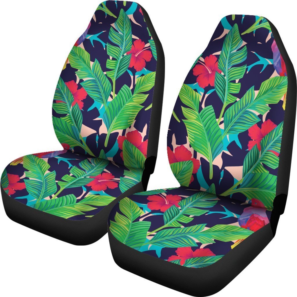 Parrot Banana Leaf Hawaii Pattern Print Universal Fit Car Seat Covers