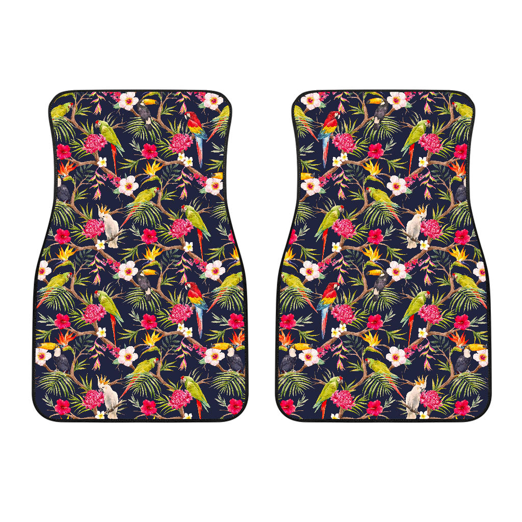 Parrot Toucan Tropical Pattern Print Front Car Floor Mats