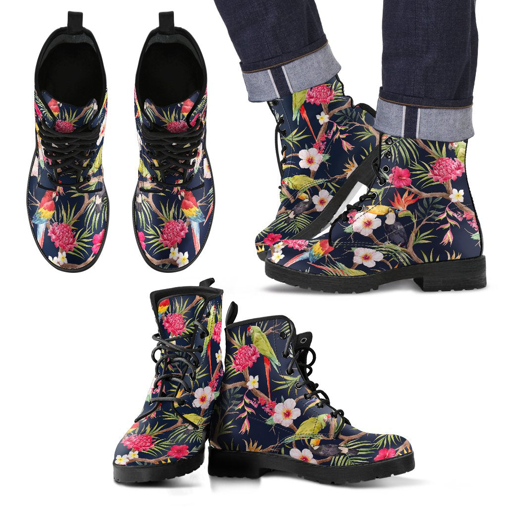 Parrot Toucan Tropical Pattern Print Men's Boots