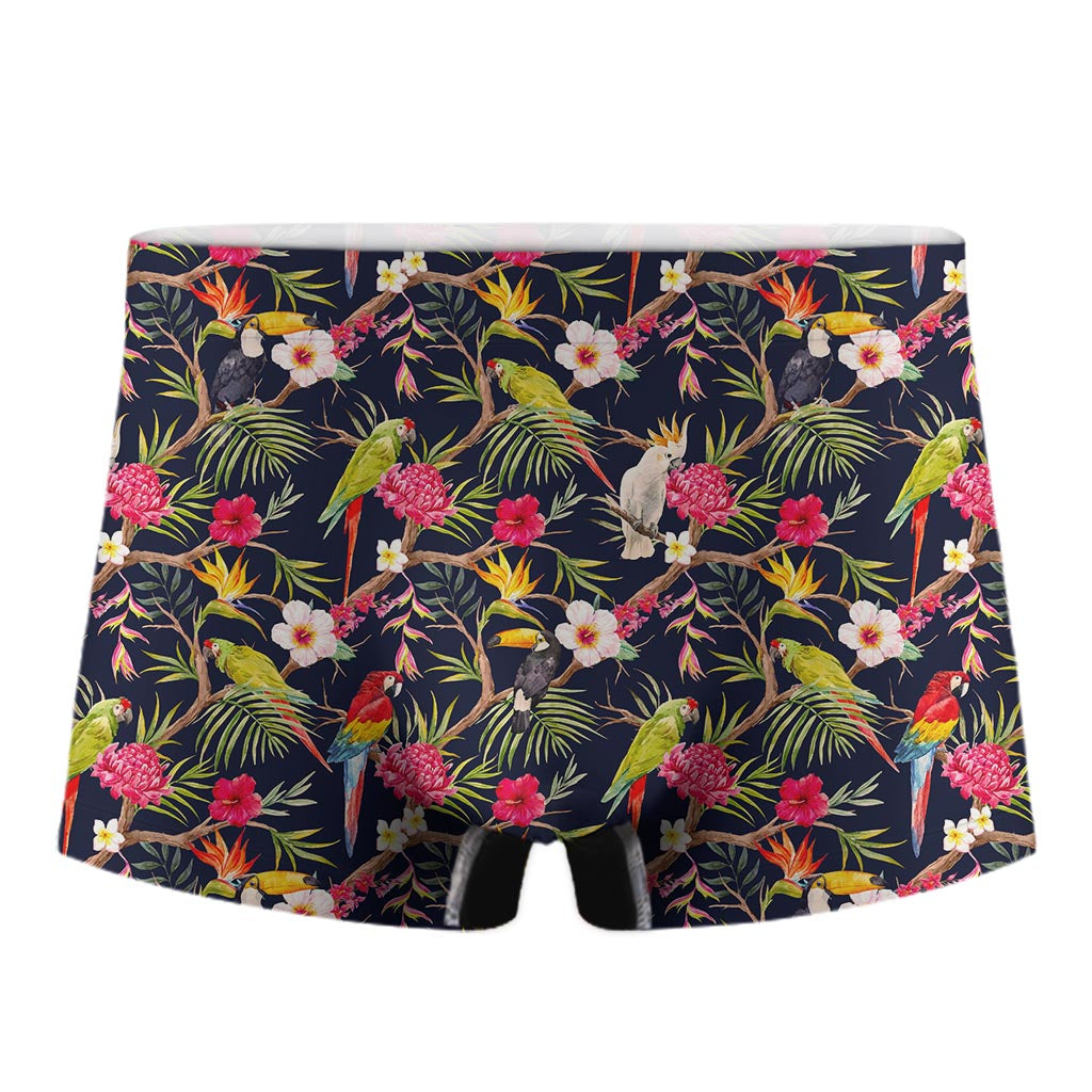 Parrot Toucan Tropical Pattern Print Men's Boxer Briefs