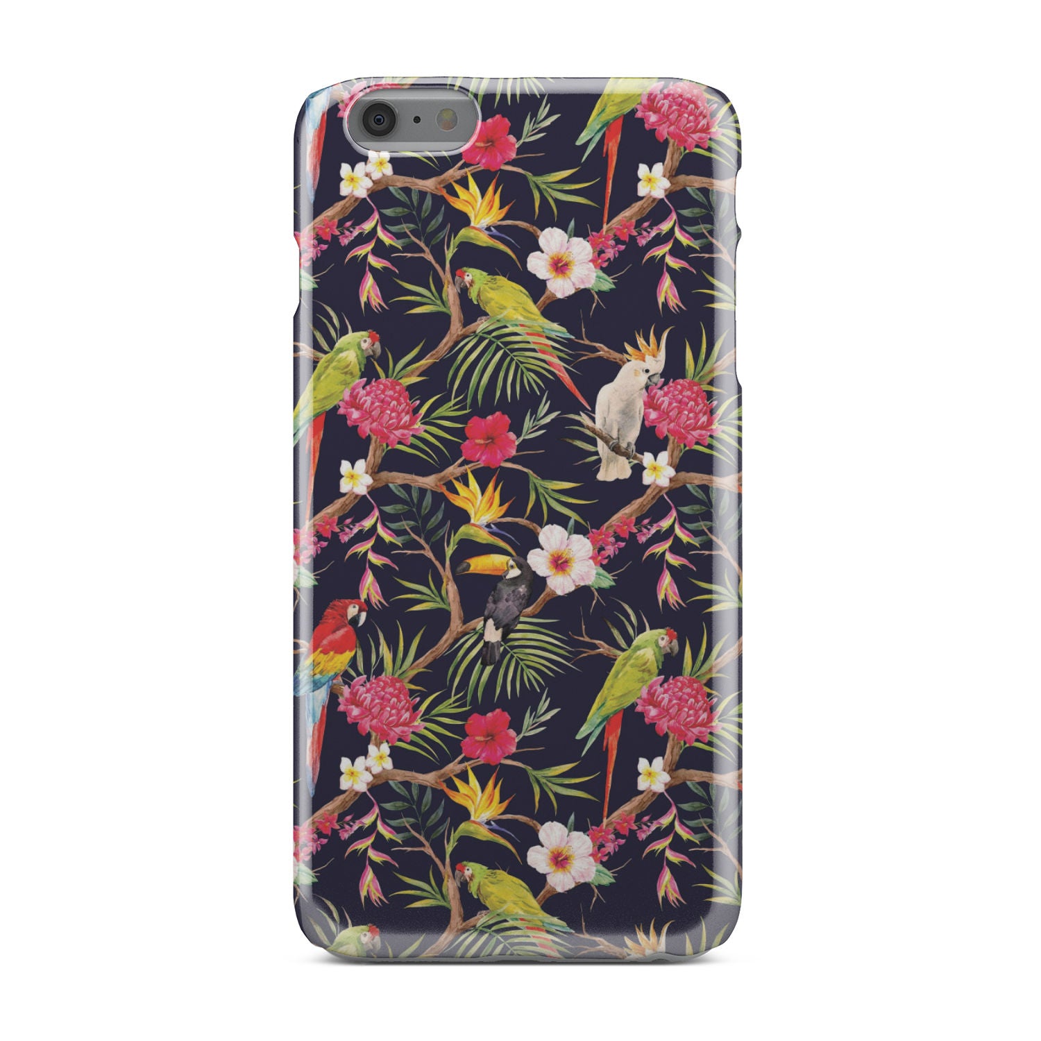 Parrot Toucan Tropical Pattern Print Phone Case