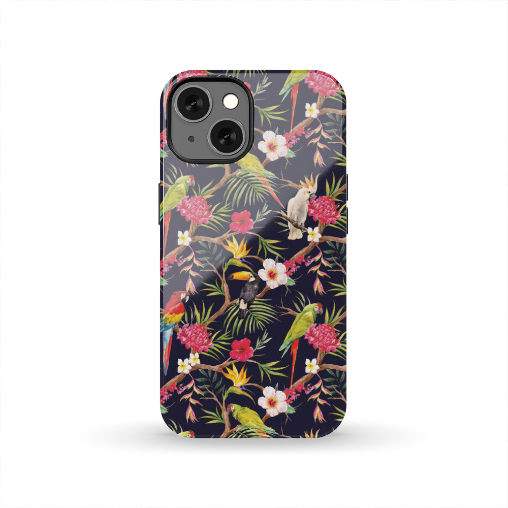 Parrot Toucan Tropical Pattern Print Tough Phone Case