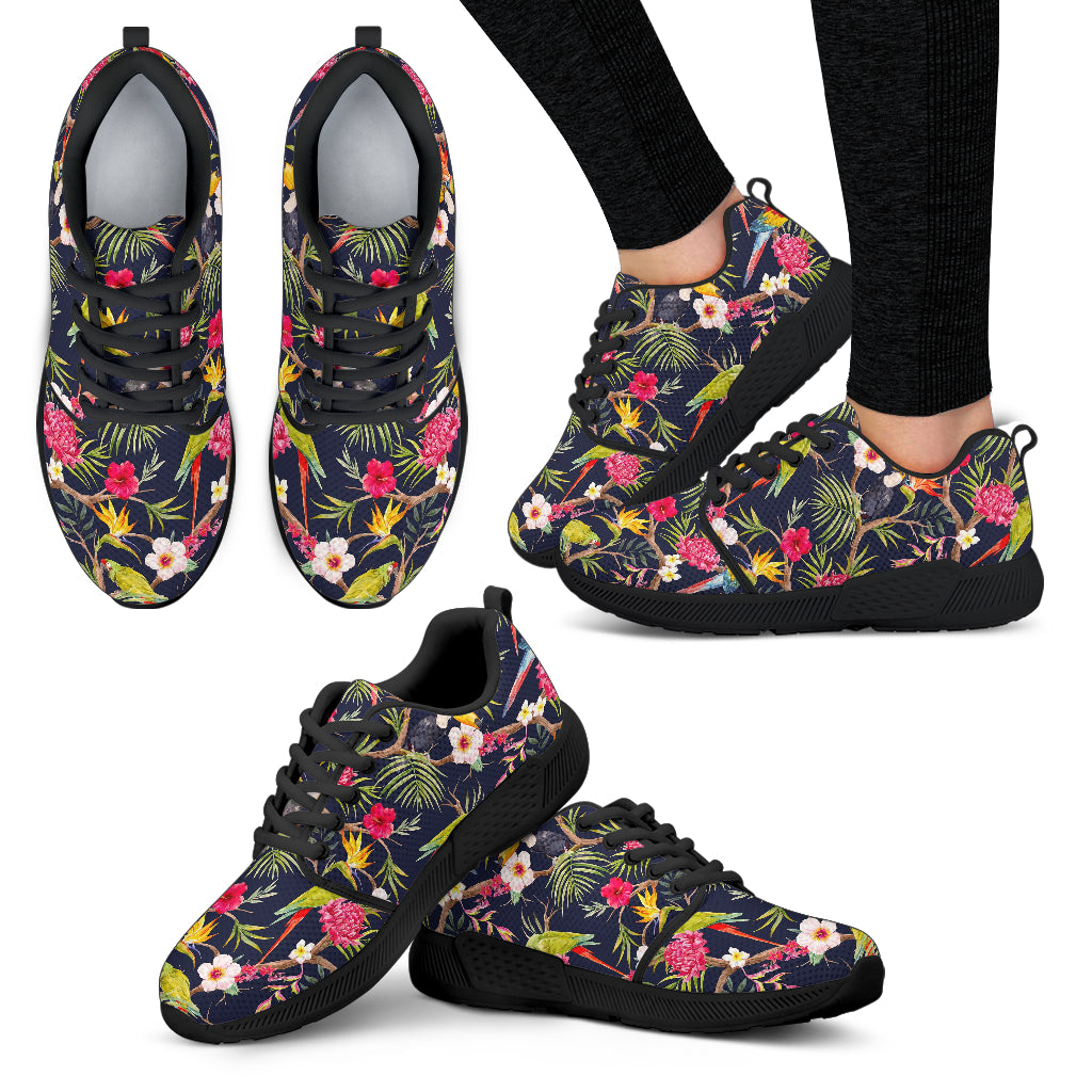 Parrot Toucan Tropical Pattern Print Women's Athletic Shoes