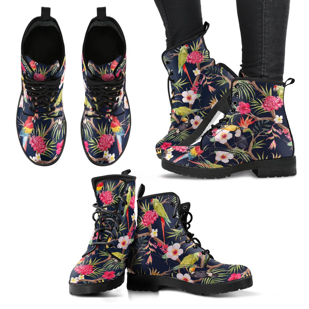 Parrot Toucan Tropical Pattern Print Women's Boots