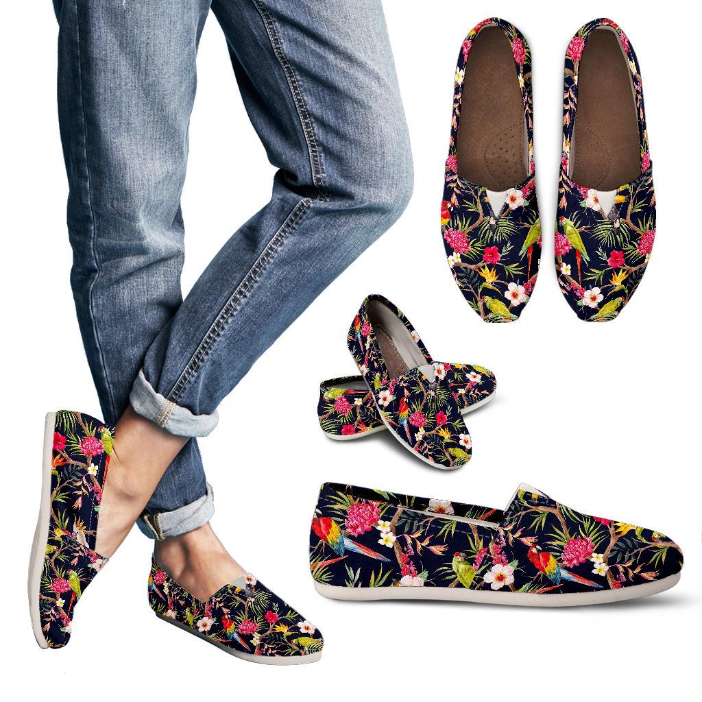 Parrot Toucan Tropical Pattern Print Women's Casual Canvas Shoes