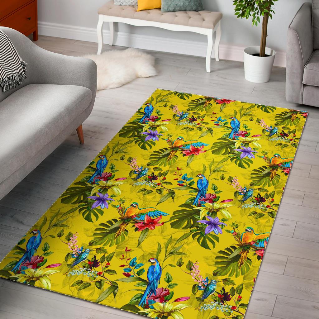 Parrot Tropical Pattern Print Area Rug