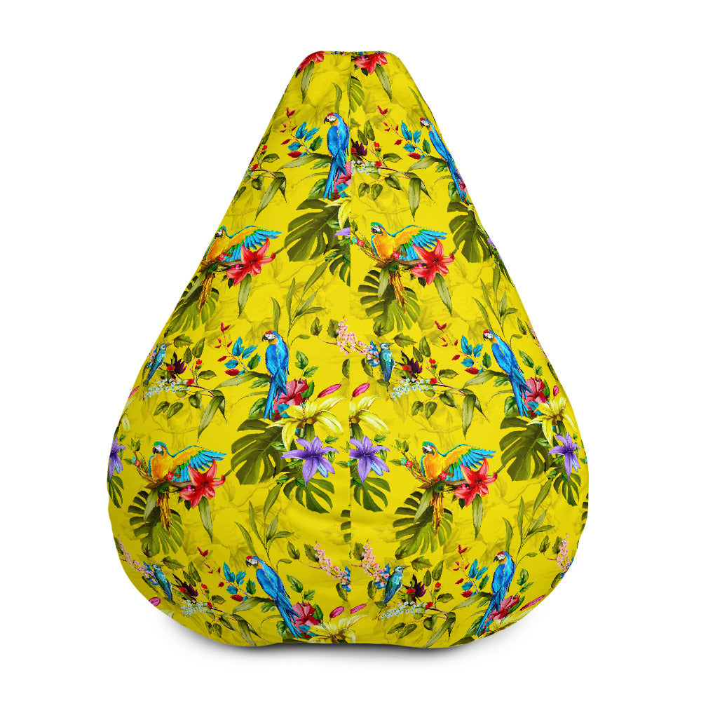 Parrot Tropical Pattern Print Bean Bag Cover