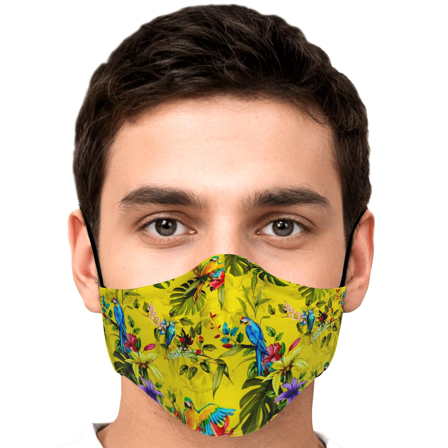 Parrot Tropical Pattern Print Face Mask