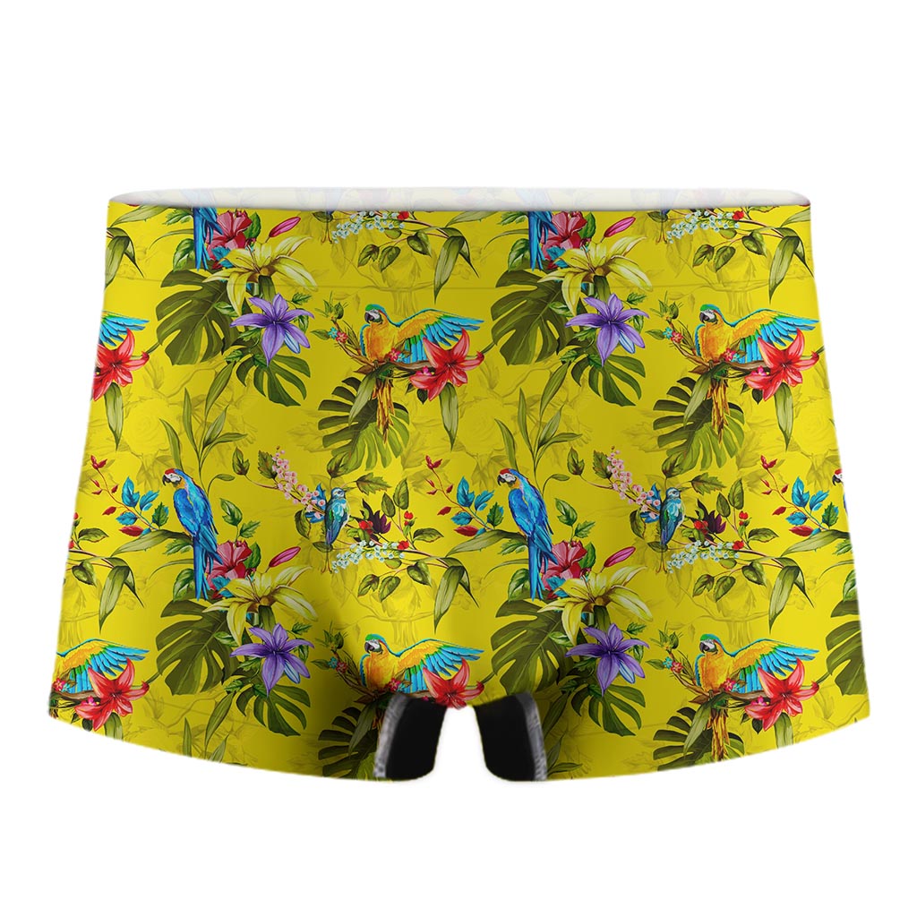 Parrot Tropical Pattern Print Men's Boxer Briefs