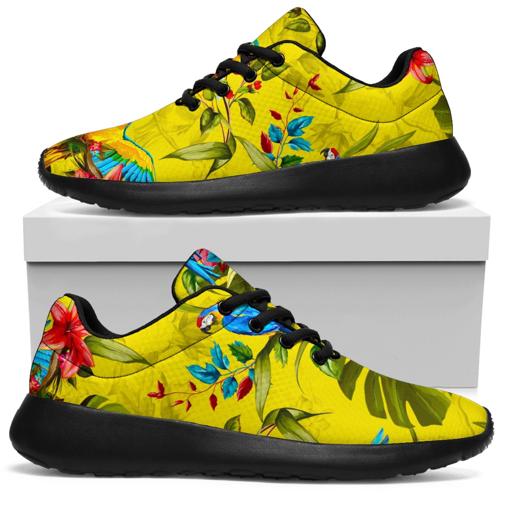 Parrot Tropical Pattern Print Sport Sneakers