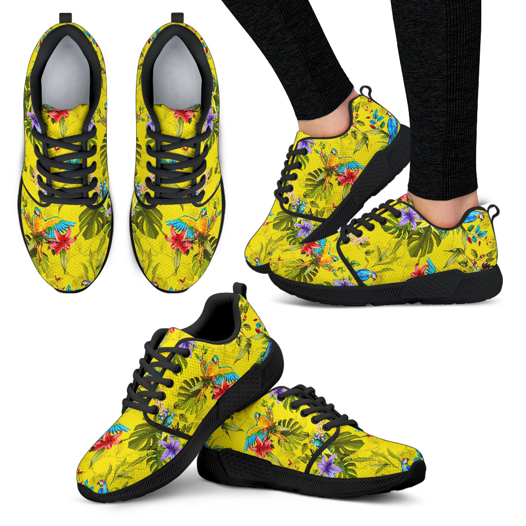 Parrot Tropical Pattern Print Women's Athletic Shoes