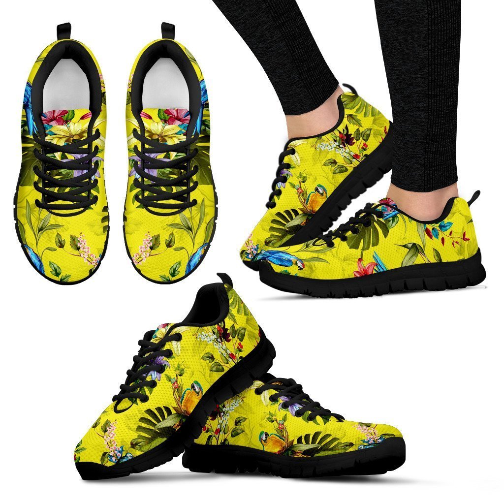 Parrot Tropical Pattern Print Women's Sneakers