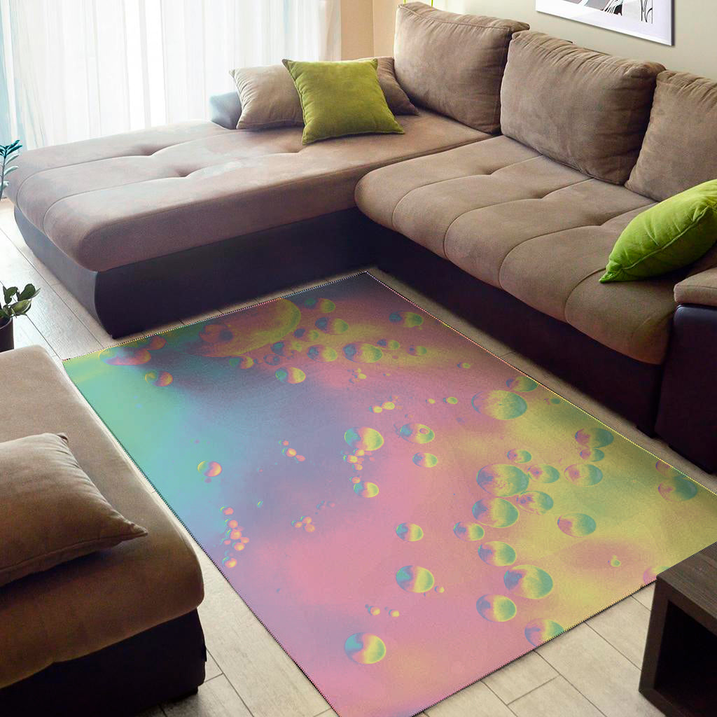 Pastel Acid Melt Print Area Rug