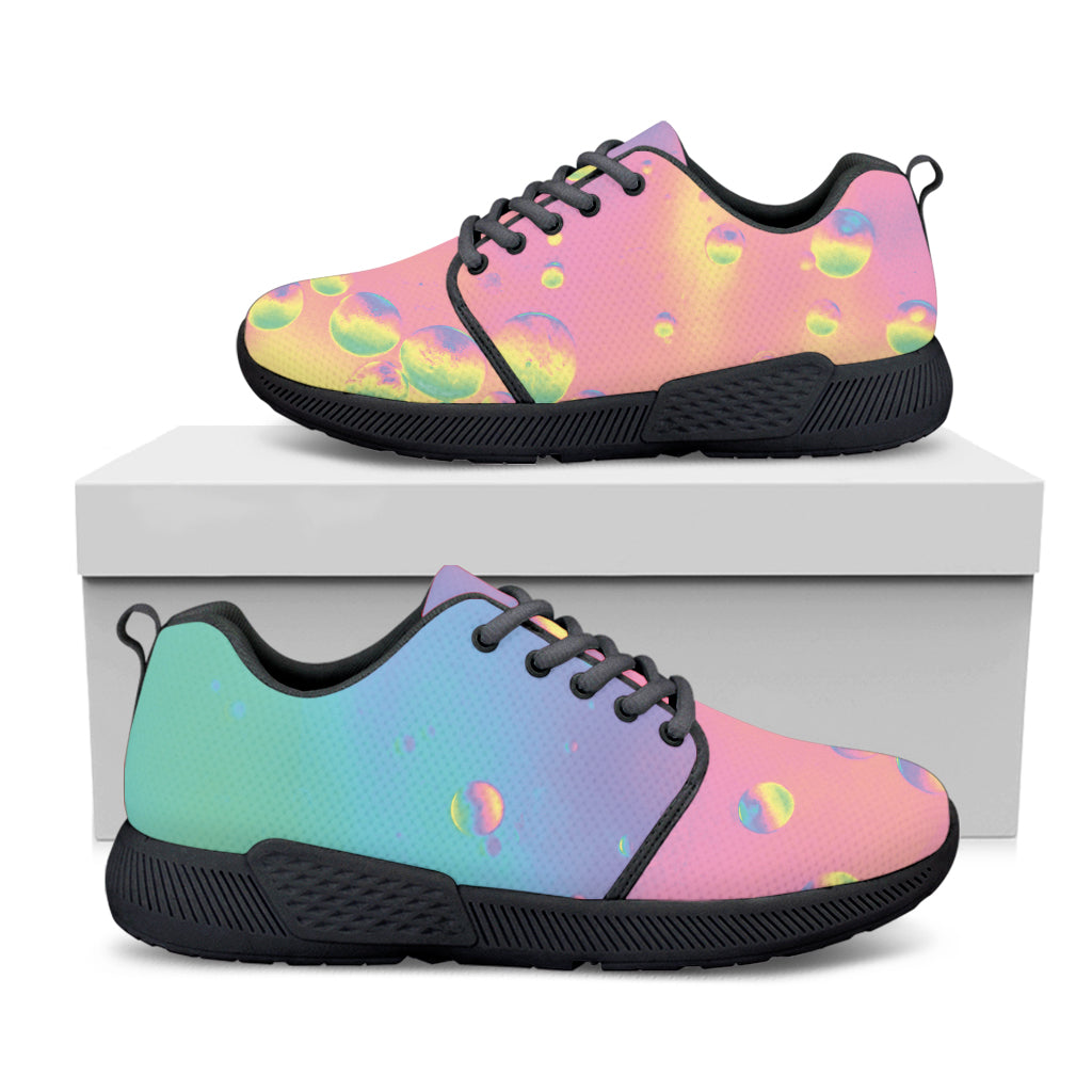 Pastel Acid Melt Print Black Athletic Shoes