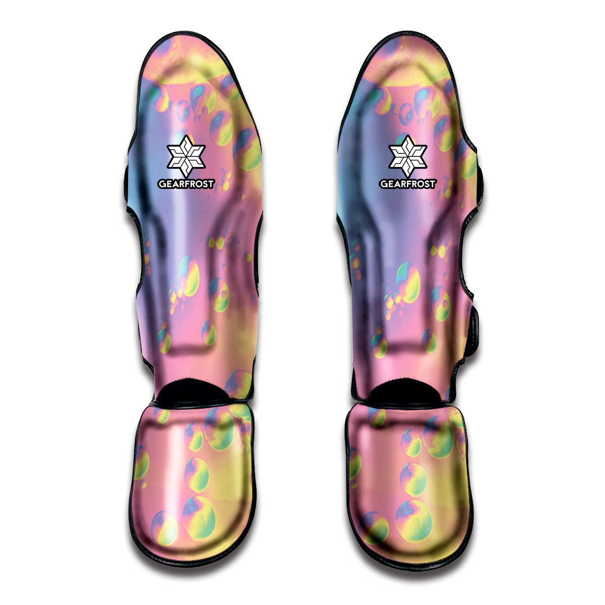 Pastel Acid Melt Print Muay Thai Shin Guards