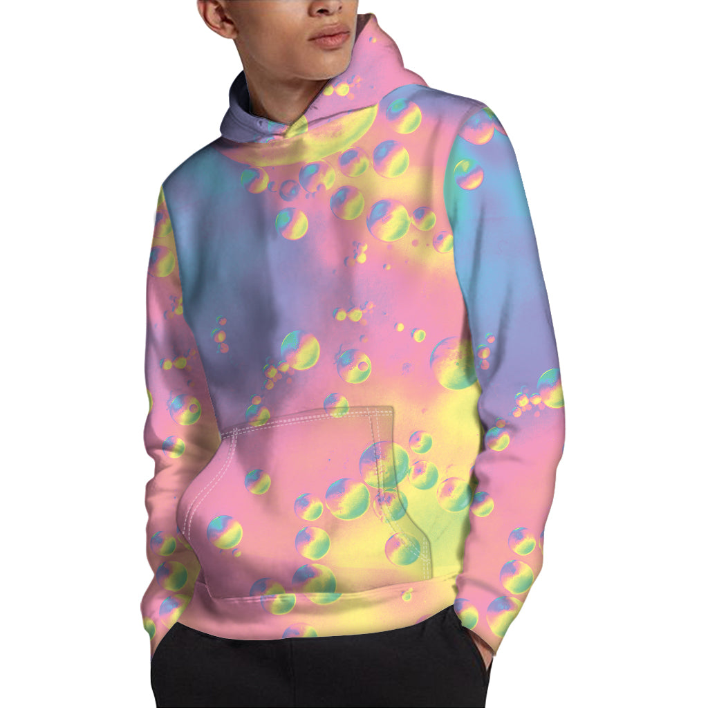 Pastel Acid Melt Print Pullover Hoodie