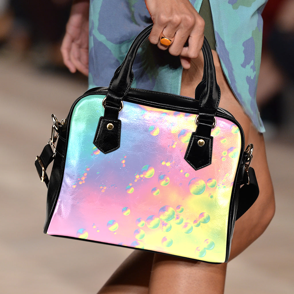 Pastel Acid Melt Print Shoulder Handbag