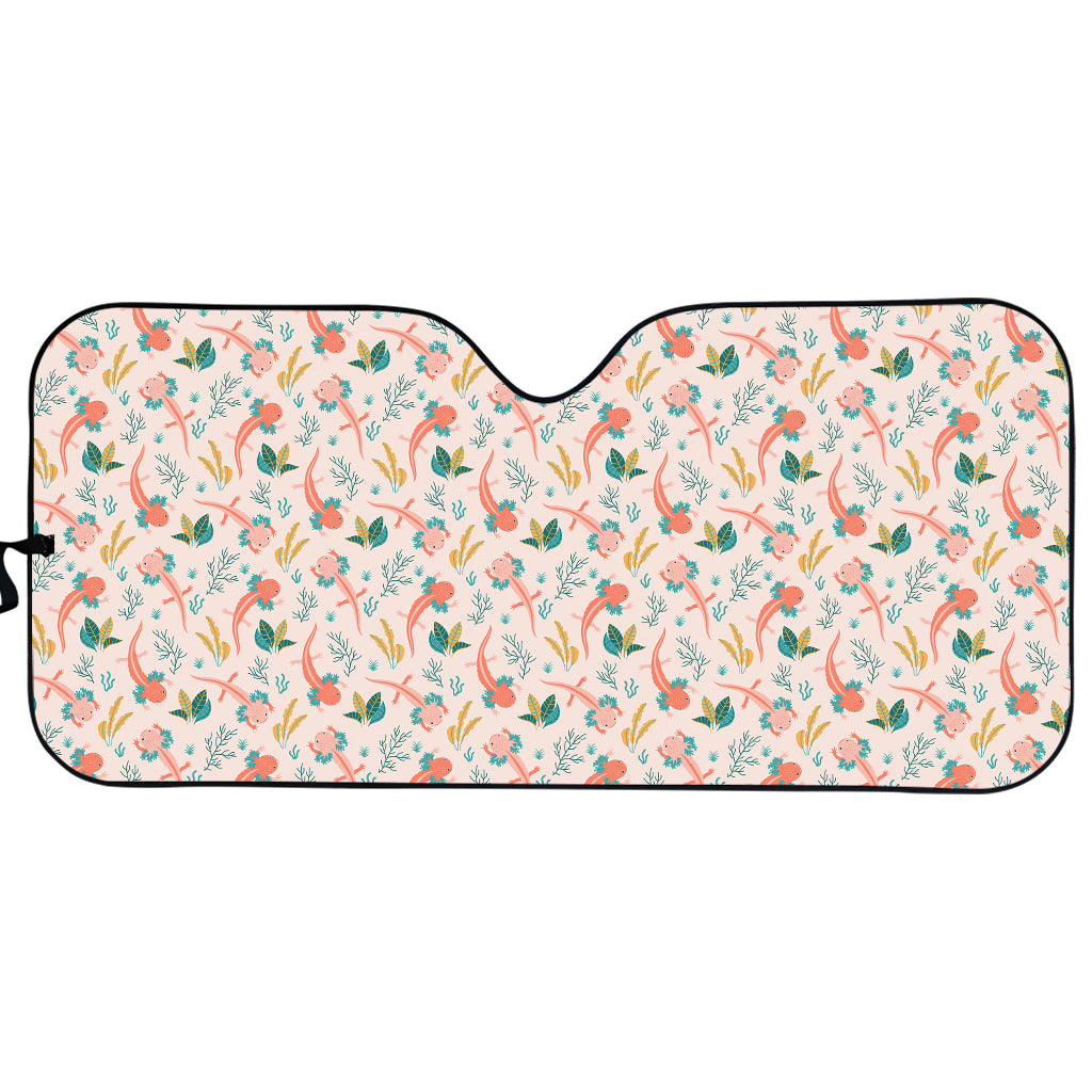 Pastel Axolotl Pattern Print Car Sun Shade