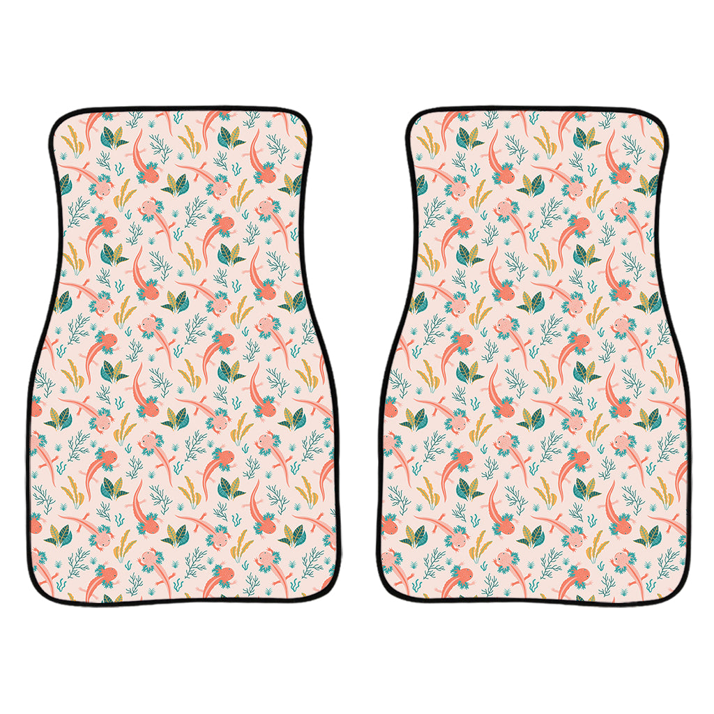 Pastel Axolotl Pattern Print Front Car Floor Mats