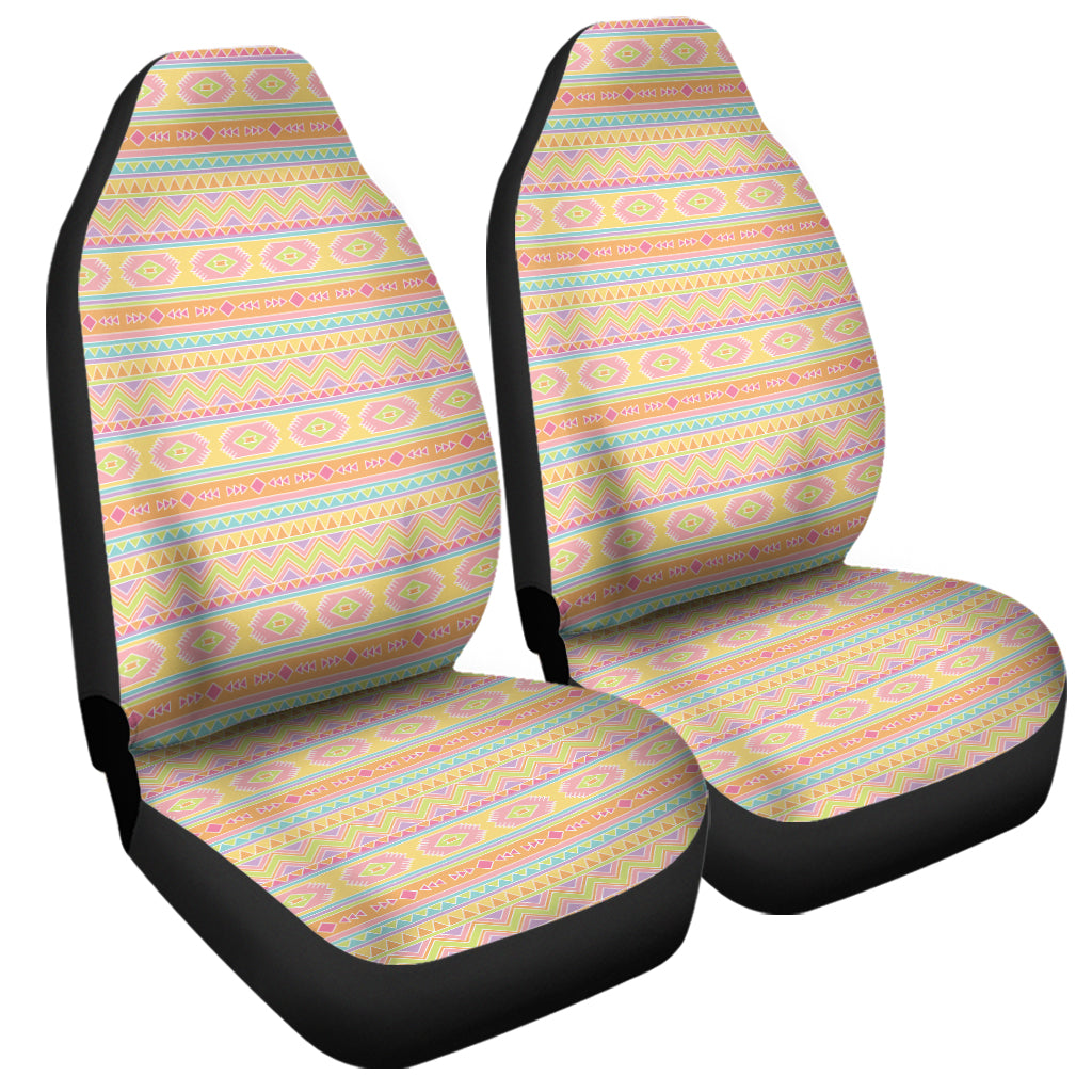 Pastel Aztec Tribal Pattern Print Universal Fit Car Seat Covers