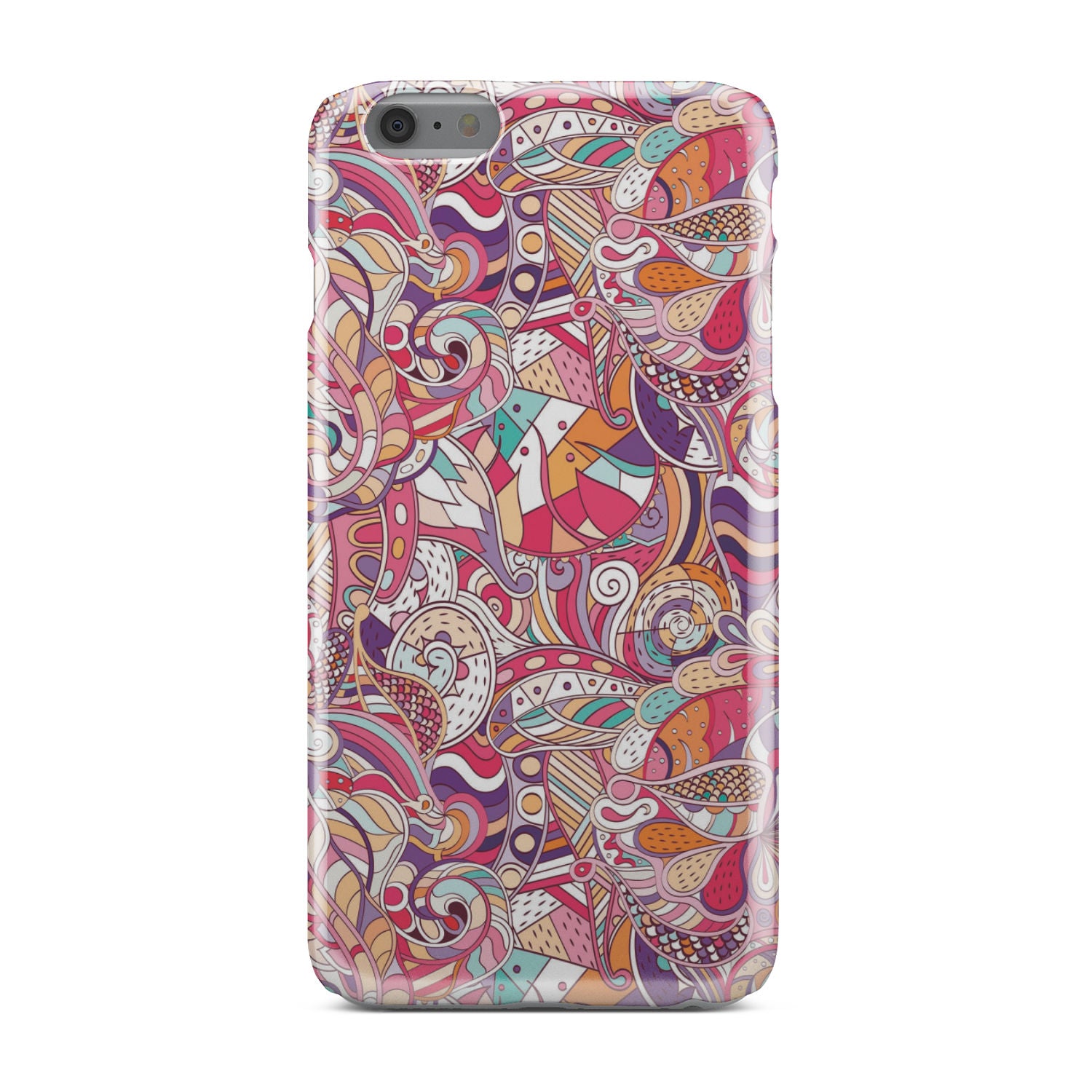 Pastel Bohemian Floral Pattern Print Phone Case