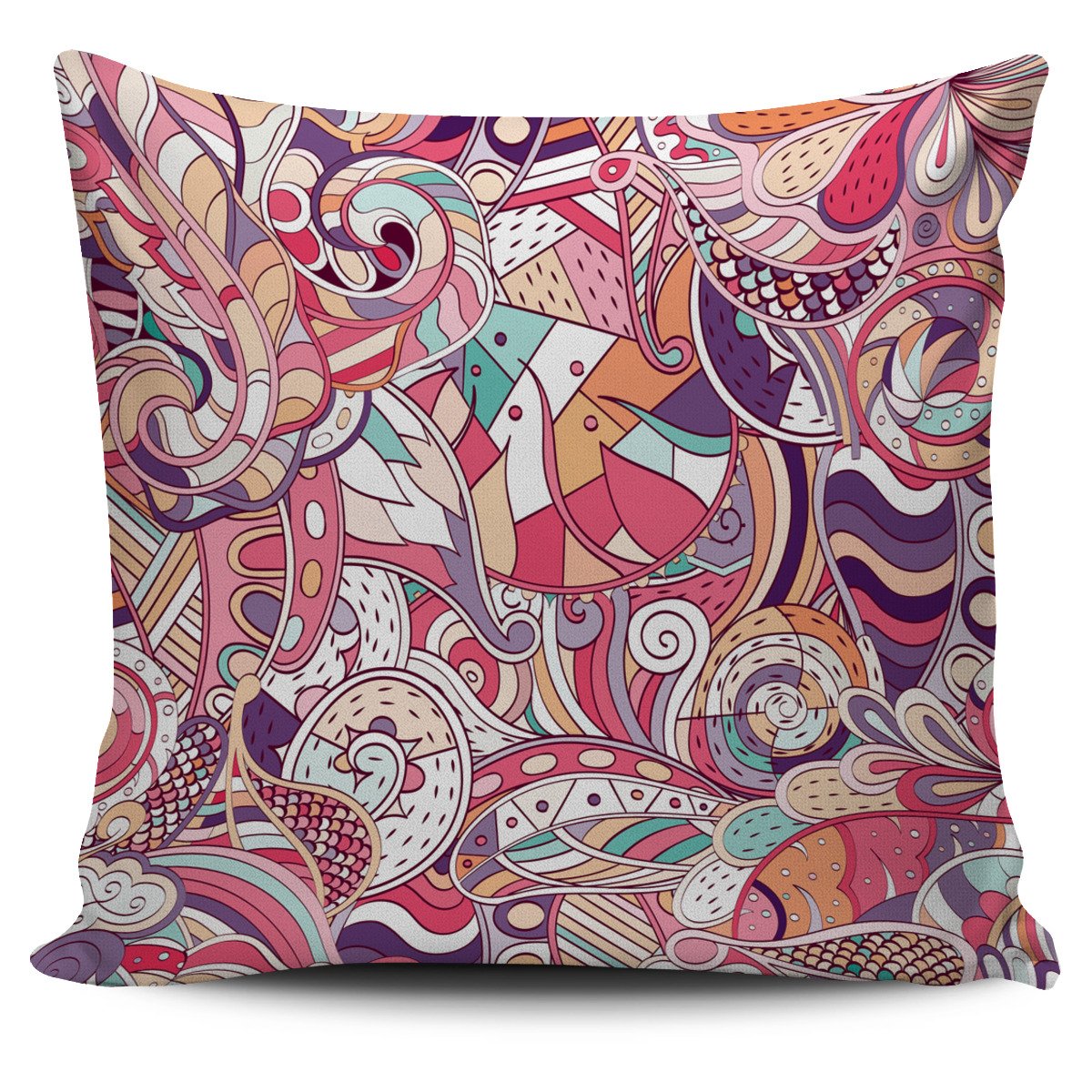 Pastel Bohemian Floral Pattern Print Pillow Cover