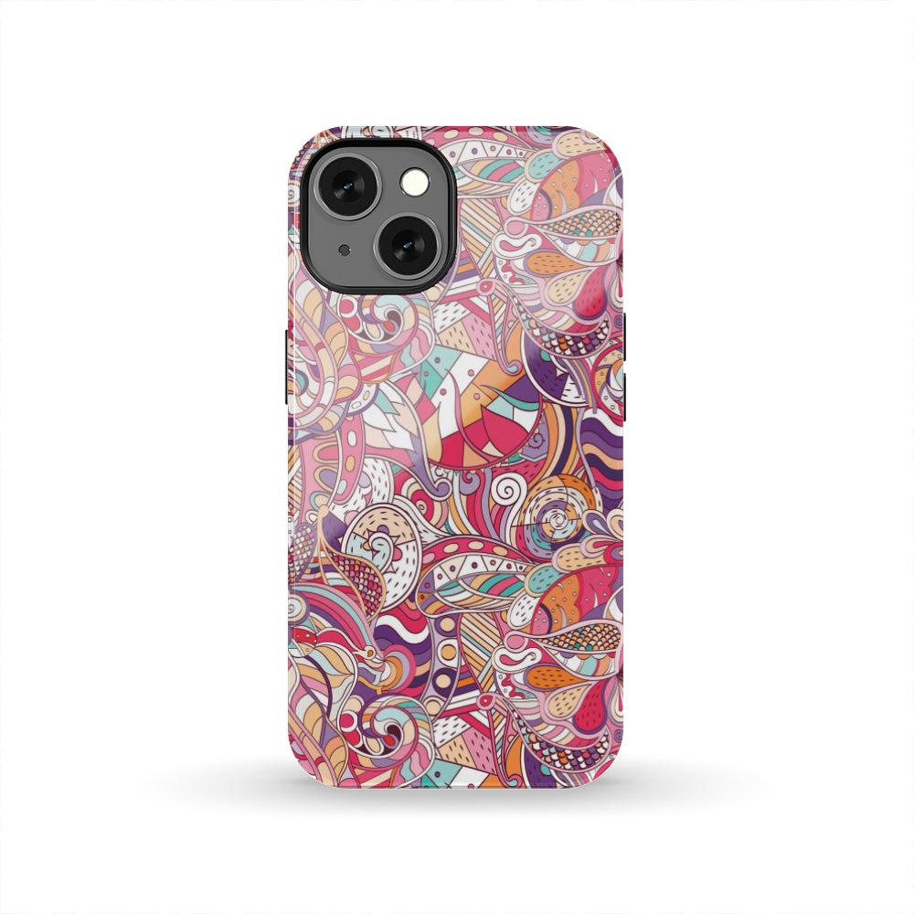 Pastel Bohemian Floral Pattern Print Tough Phone Case