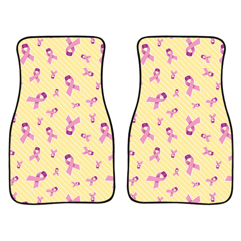 Pastel Breast Cancer Awareness Print Front Car Floor Mats